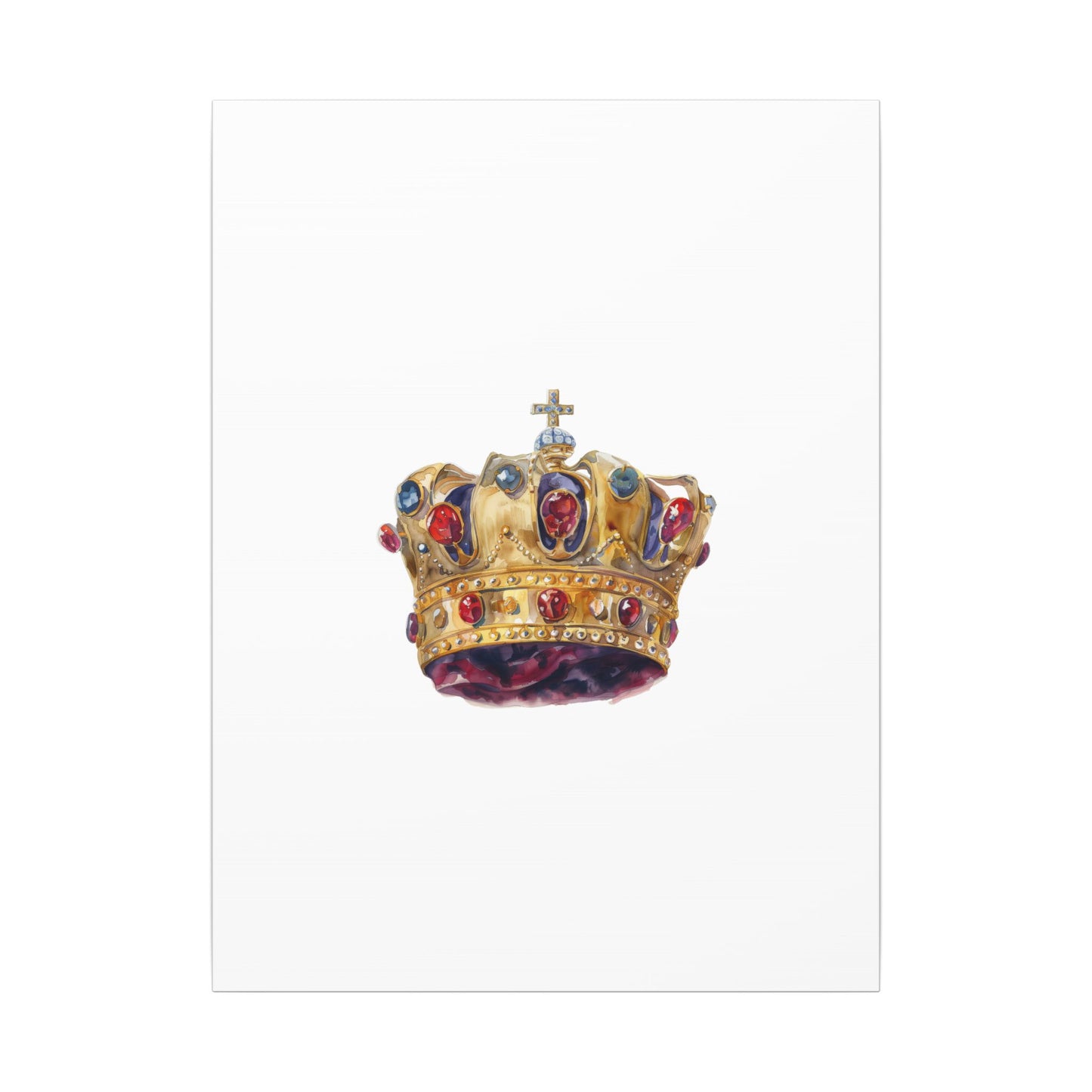 Crown Art Print, Royal Wall Decor, Matched for Home or Office, Gift for Art Lovers, Unique Royalty Artwork