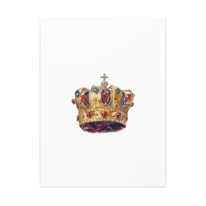Crown Art Print, Royal Wall Decor, Matched for Home or Office, Gift for Art Lovers, Unique Royalty Artwork