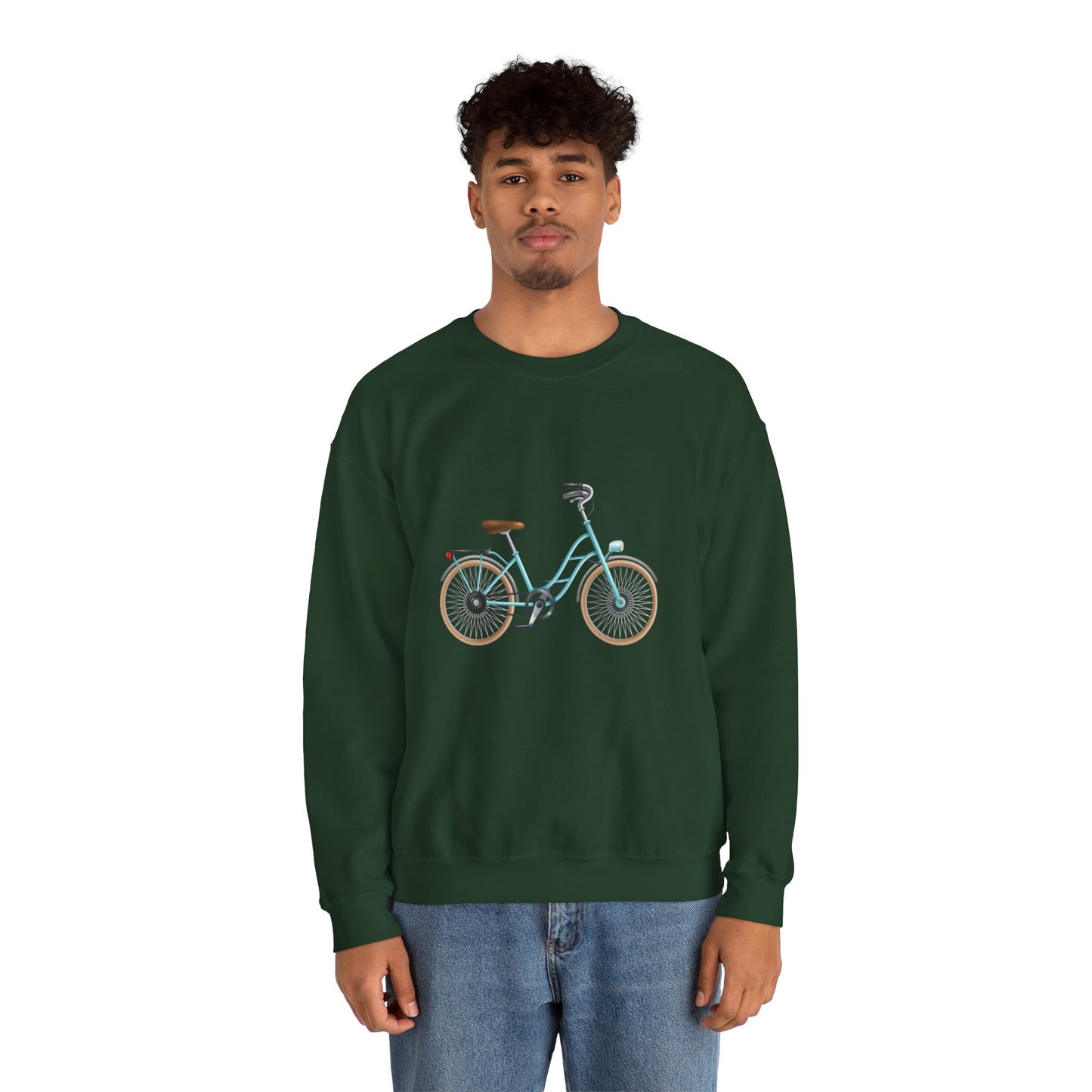 Unisex Heavy Blend™ Crewneck Sweatshirt Adorable - London's Style Classic Bicycle