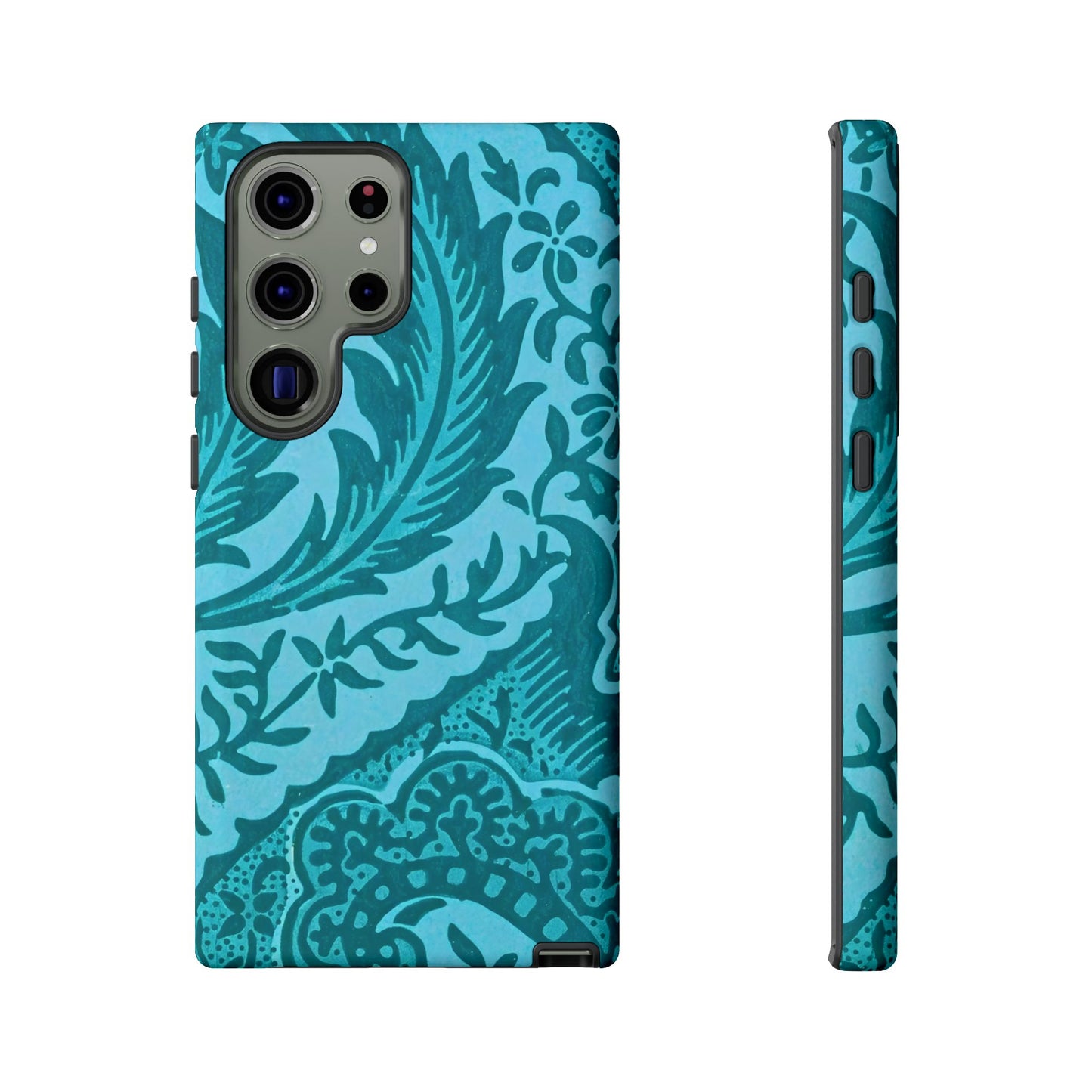 Protective Phone Case with Elegant Teal Design, Tough Cases, Floral Phone Cover, Stylish Smartphone Protection, Gifts for Her, Trendy [...]
