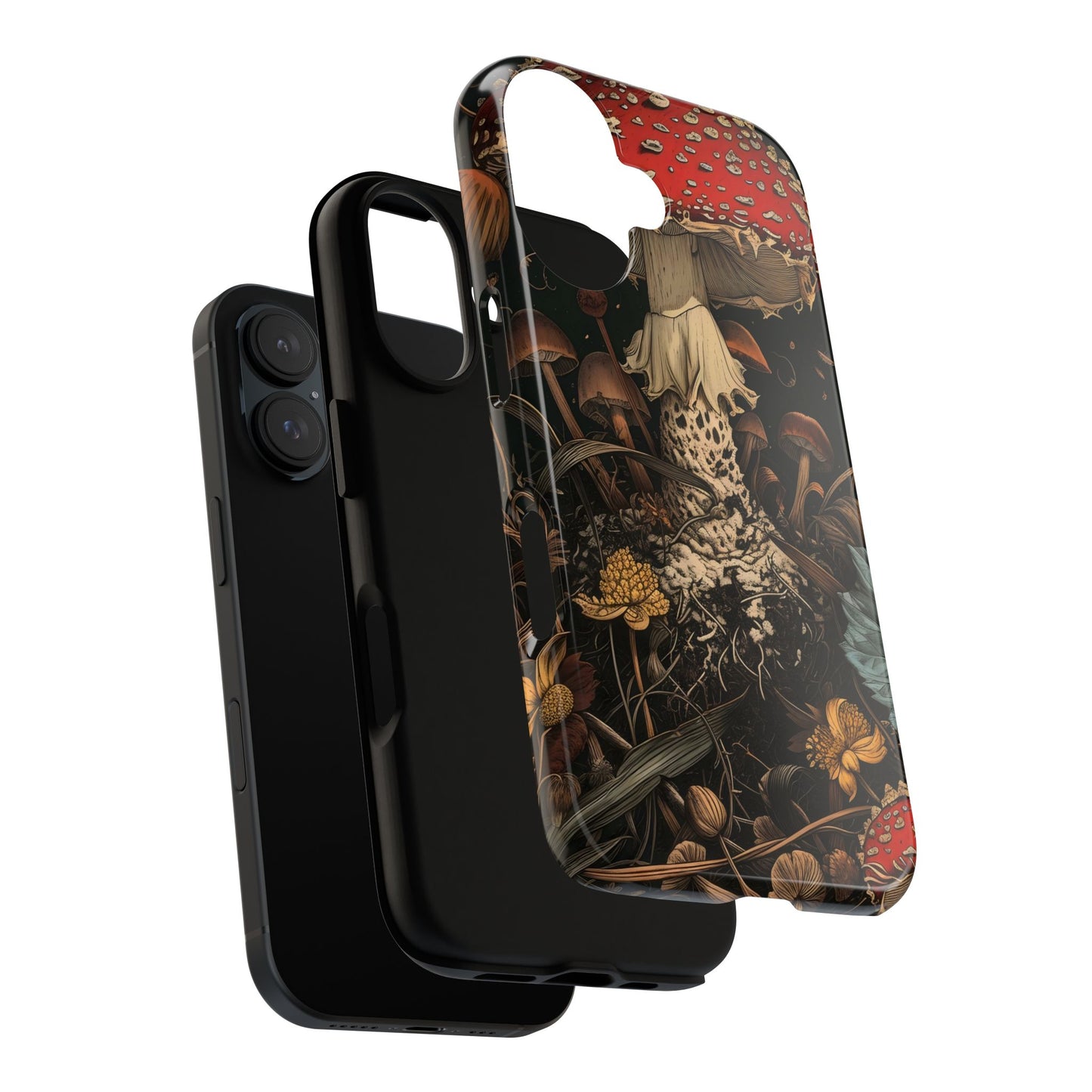 Mushroom Phone Case, Tough iPhone Cover, Nature Lover Gift, Unique Cell Phone Accessory, Fungi Art Design, Eco-Friendly Protection