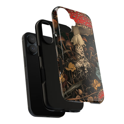 Mushroom Phone Case, Tough iPhone Cover, Nature Lover Gift, Unique Cell Phone Accessory, Fungi Art Design, Eco-Friendly Protection