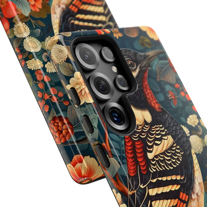 Nature-Inspired Phone Case with Floral Art, Tough Phone Cover, Protective Case, Gift for Nature Lovers, Unique Phone Accessory