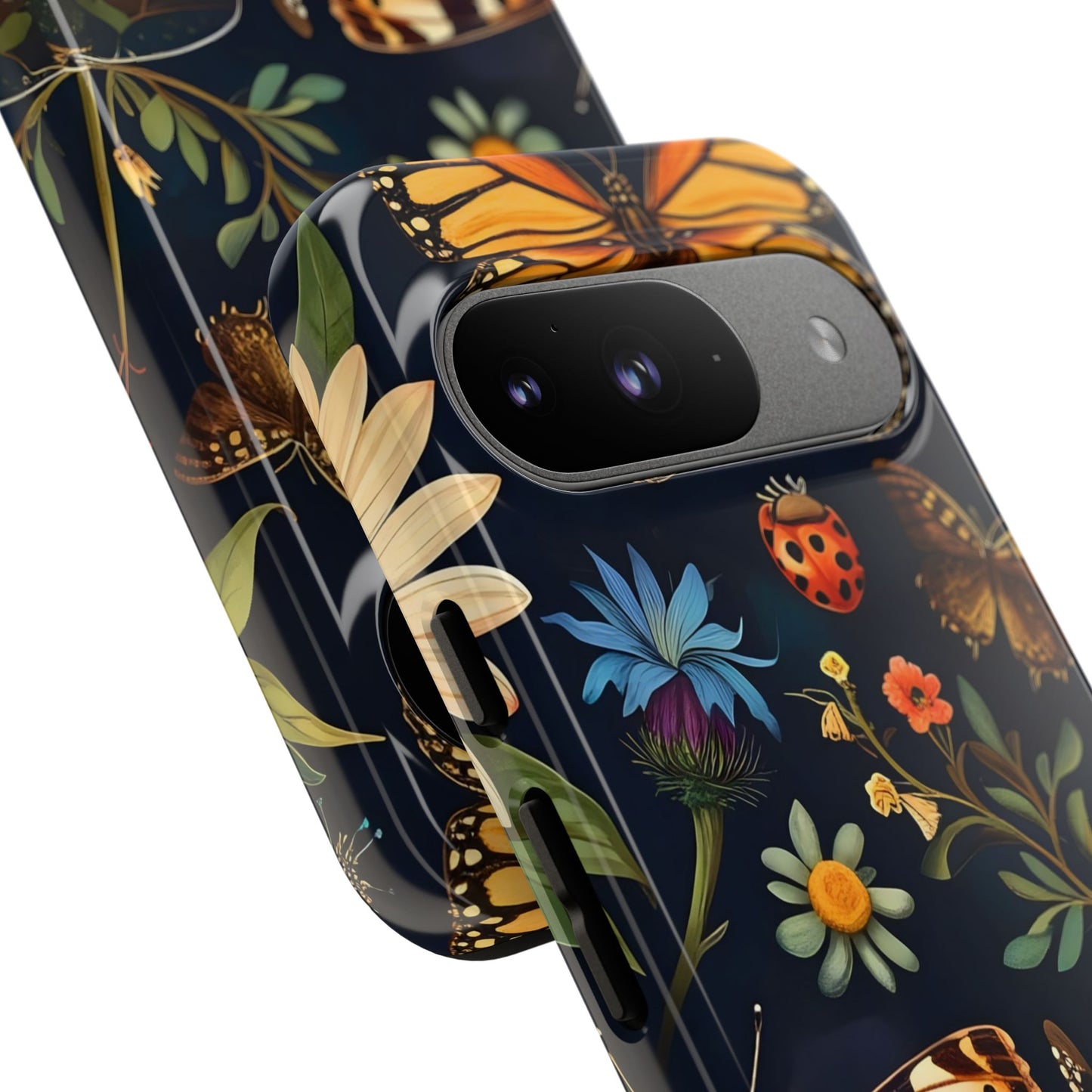 Nature-Inspired Phone Case | Floral Butterfly Design, Tough Phone Cover, Gift for Nature Lovers, Cute Butterfly Case, Home Decor