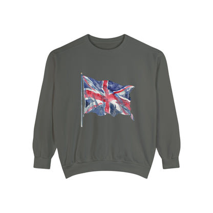 Unisex Garment-Dyed Sweatshirt Trendy - British Flag