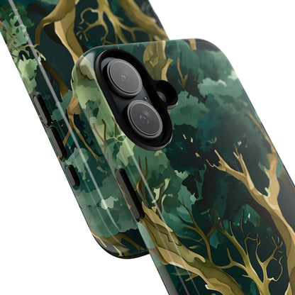 Forest Green Phone Case, Nature-Inspired Tough Cases, Eco-Friendly Gift, Outdoor Lover Accessory, Unique Phone Cover