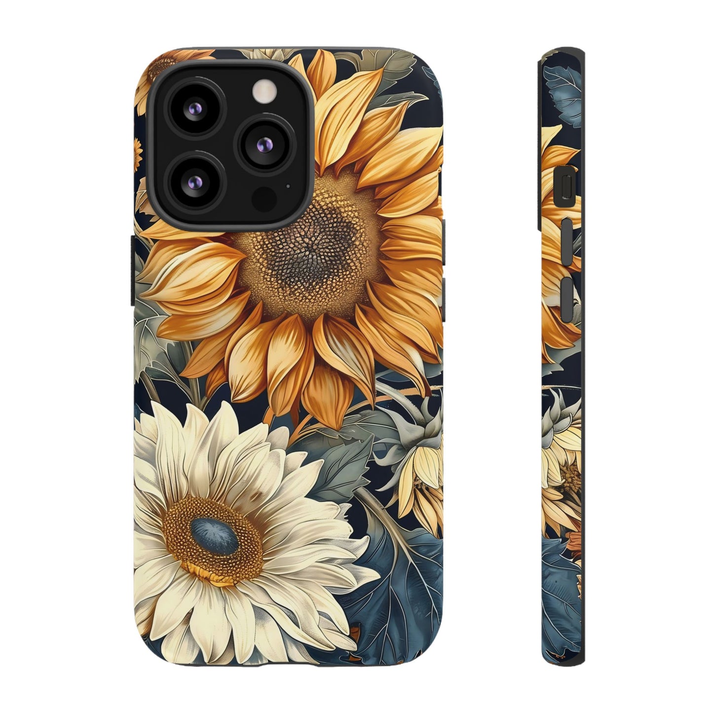 Floral Phone Case for Tough Cases, Sunflower Design, Nature Lover Gift, Birthday Present, Eco-Friendly Accessories, Summer Vibes