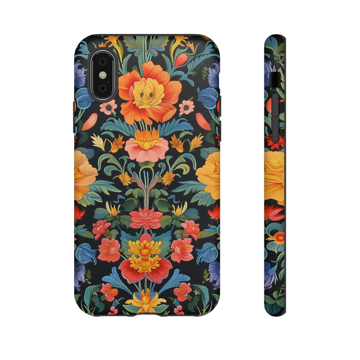 Floral Phone Case - Vibrant Flower Pattern, Tough Case for iPhone, Samsung, Aesthetic Gift, Flower Lover Accessory