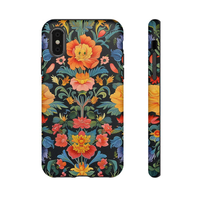 Floral Phone Case - Vibrant Flower Pattern, Tough Case for iPhone, Samsung, Aesthetic Gift, Flower Lover Accessory