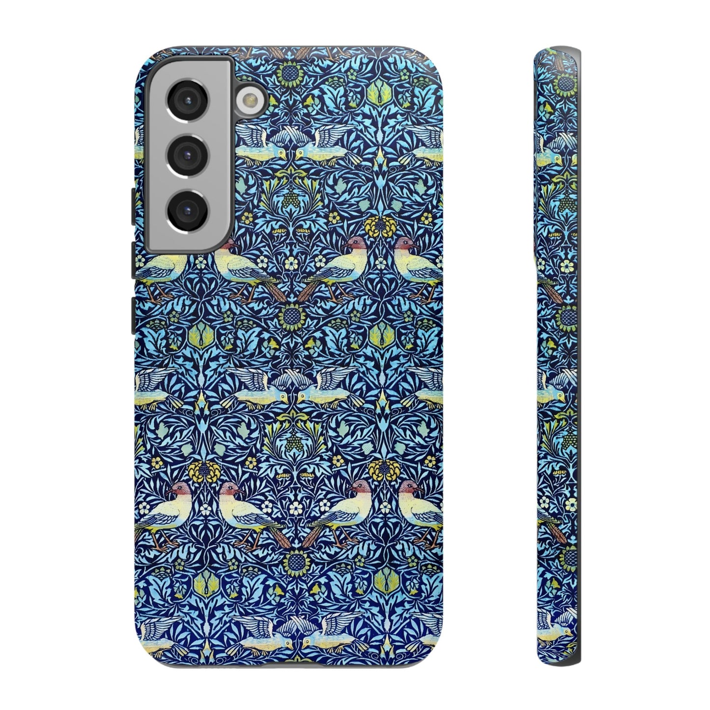 Bird and Floral Pattern Phone Case, Tough Cases, Gift for Nature Lovers, Eco-friendly, Custom Phone Accessories, All-Occasion