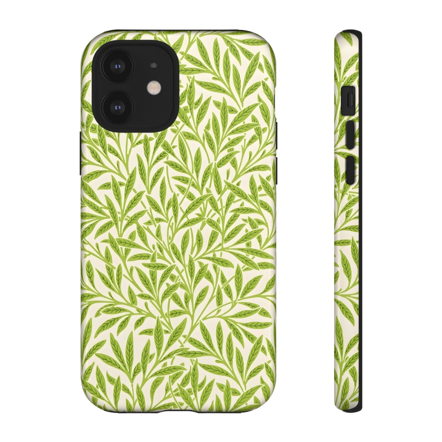 Green Leaf iPhone Case, Tough Cases, Botanical Phone Protection, Eco-Friendly Cover, Nature Lover Gift, Trendy Cell Phone Accessory