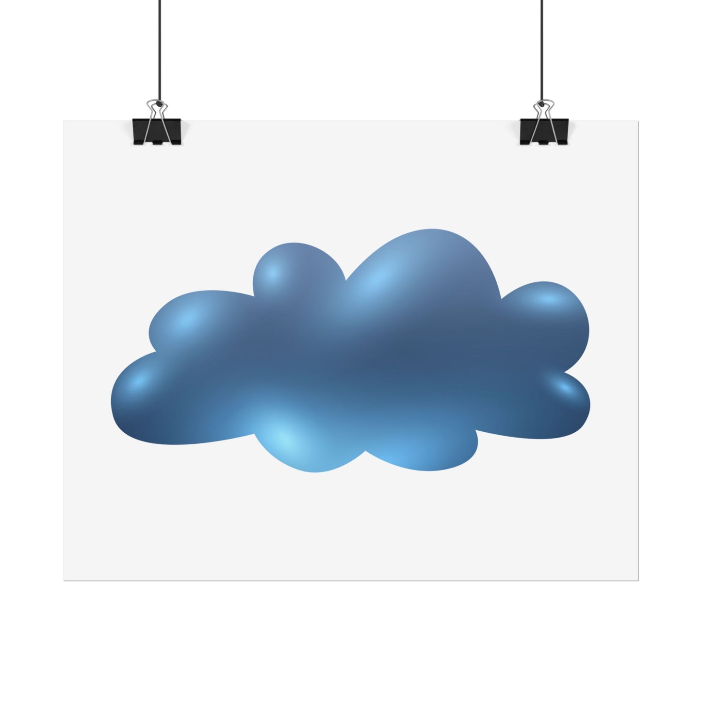 Blue Cloud Art Print, Minimalist Wall Decor, Kids Room Wall Art, Nursery Poster, Aesthetic Home Decor, Modern Art Print