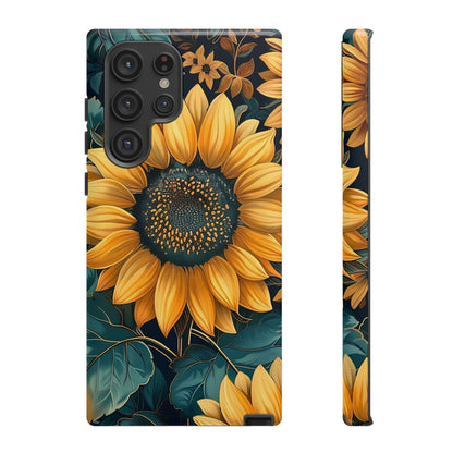 Sunflower Phone Case - Bright Floral Design, Stylish Tough Cover for Sunflower Lovers, Gift for Plant Enthusiasts, Mom Gift, Nature Lovers