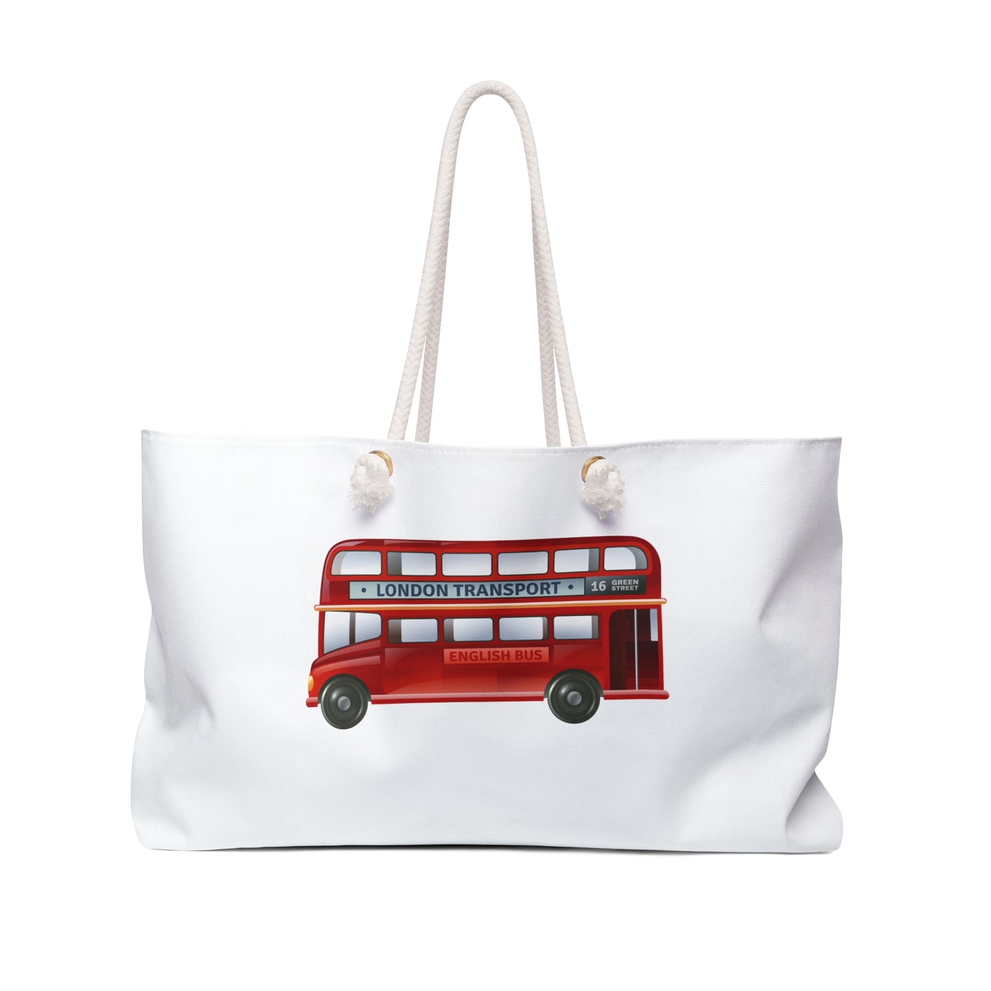London Bus Weekender Bag, Travel Tote, Vacation Bag, Stylish Carryall, Gift for Tourists, Fun Weekend Getaway