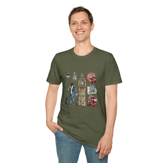 Unisex Softstyle T-Shirt - Vintage England Iconic Luxurious