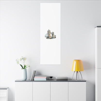 London Bridge Matte Canvas Wall Art, Elegant Home Decor, Unique Gift for Art Lovers, Travel Enthusiast Wall Decor, Modern Aesthetic