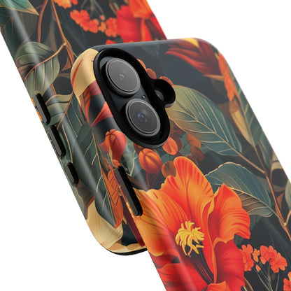 Tough Floral Phone Case | Tropical Vibe, Gift for Nature Lovers, Summer Beach Accessory, Floral Pattern, Trendy Phone Accessories