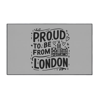 Proud London Floor Mat, Home Decor, Entryway Mat, Gifts for London Lovers, UK Pride, Personalized Floor Rug