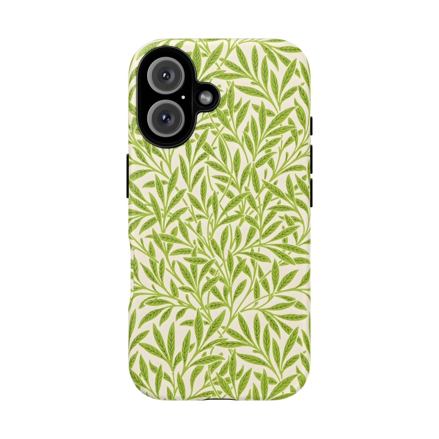 Green Leaf iPhone Case, Tough Cases, Botanical Phone Protection, Eco-Friendly Cover, Nature Lover Gift, Trendy Cell Phone Accessory