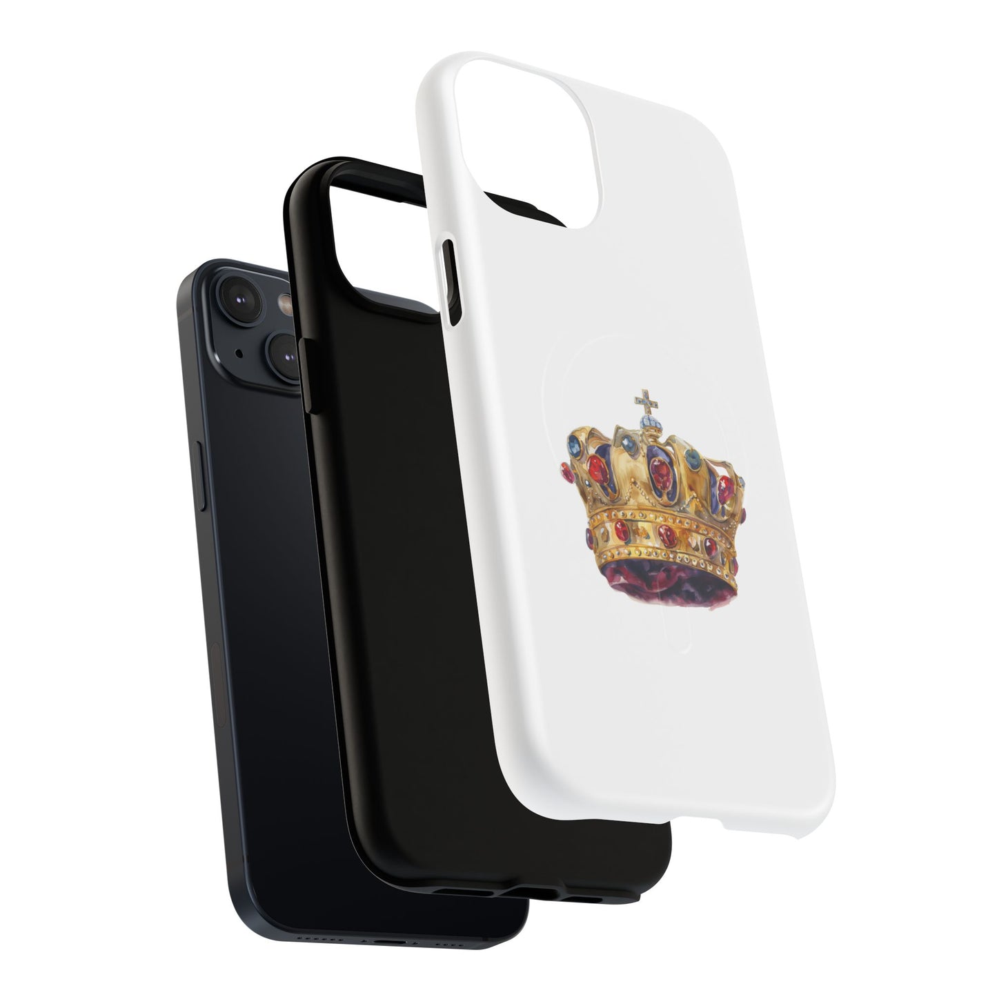 Royal Crown Magnetic Phone Case, Durable Phone Cover, Stylish Tech Accessory, Perfect Gift for Him & Her, Unique Design Case