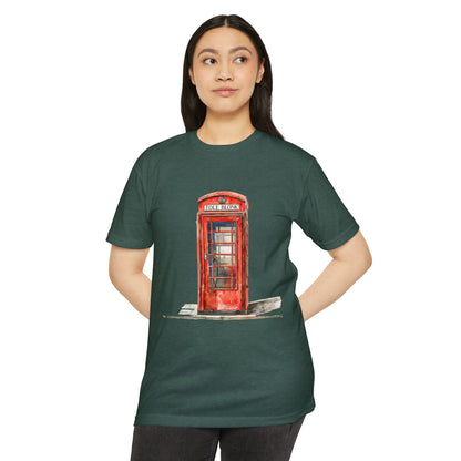 Unisex CVC Jersey T-shirt - Iconic British Public Telephone