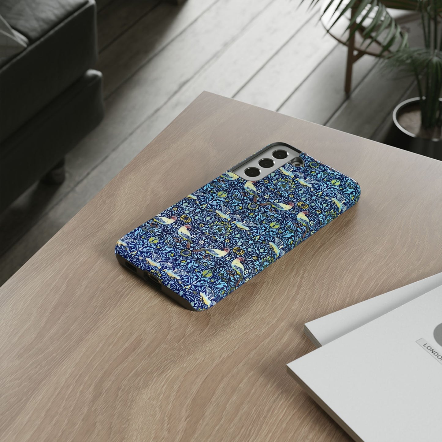 Bird and Floral Pattern Phone Case, Tough Cases, Gift for Nature Lovers, Eco-friendly, Custom Phone Accessories, All-Occasion