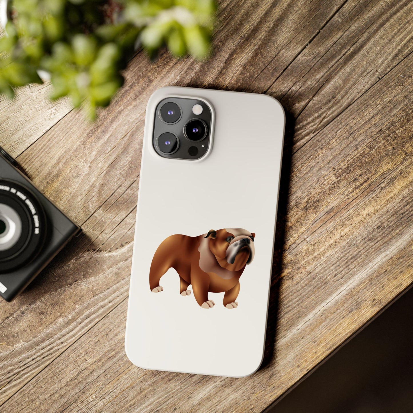 Bulldog Slim Phone Cases, Dog Lover Gift, Cute Phone Cover, Pet Theme Case, Birthday Gift for Dog Owners