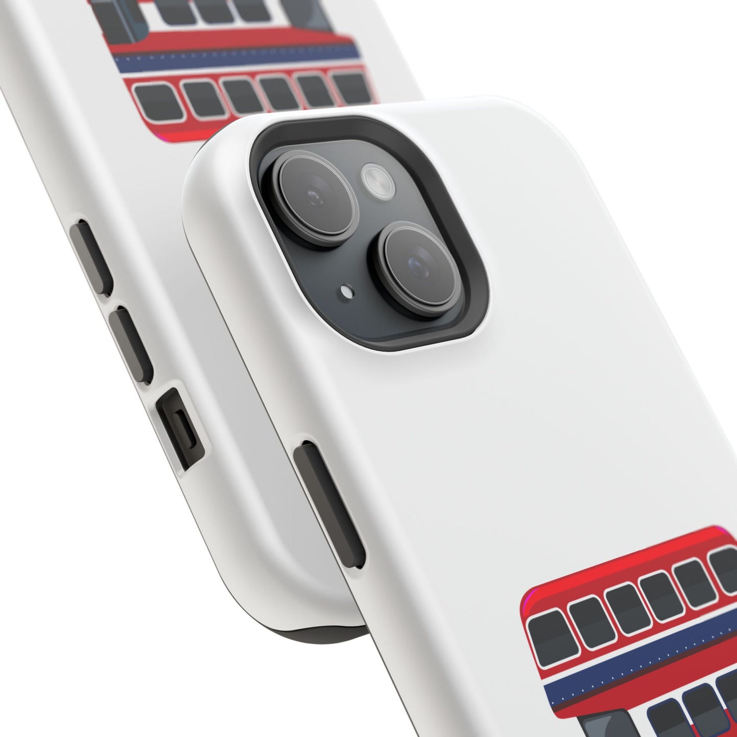 London Bus Magnetic Tough Cases, Phone Cover for Travelers, Gift for Her, Road Trip Accessories, Fun Tech Protection