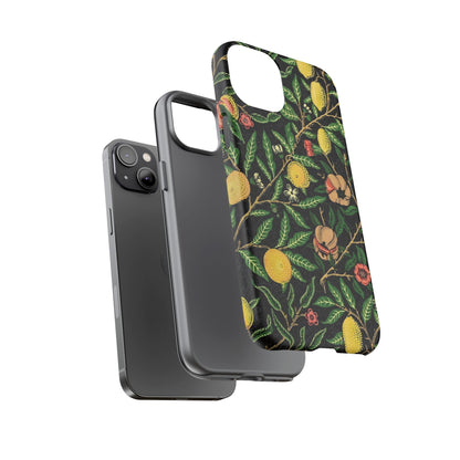 Tough Cases Phone Case, Floral Phone Cover, Tough Phone Protection, Gift for Plant Lovers, Black Background, Eco-Friendly Design