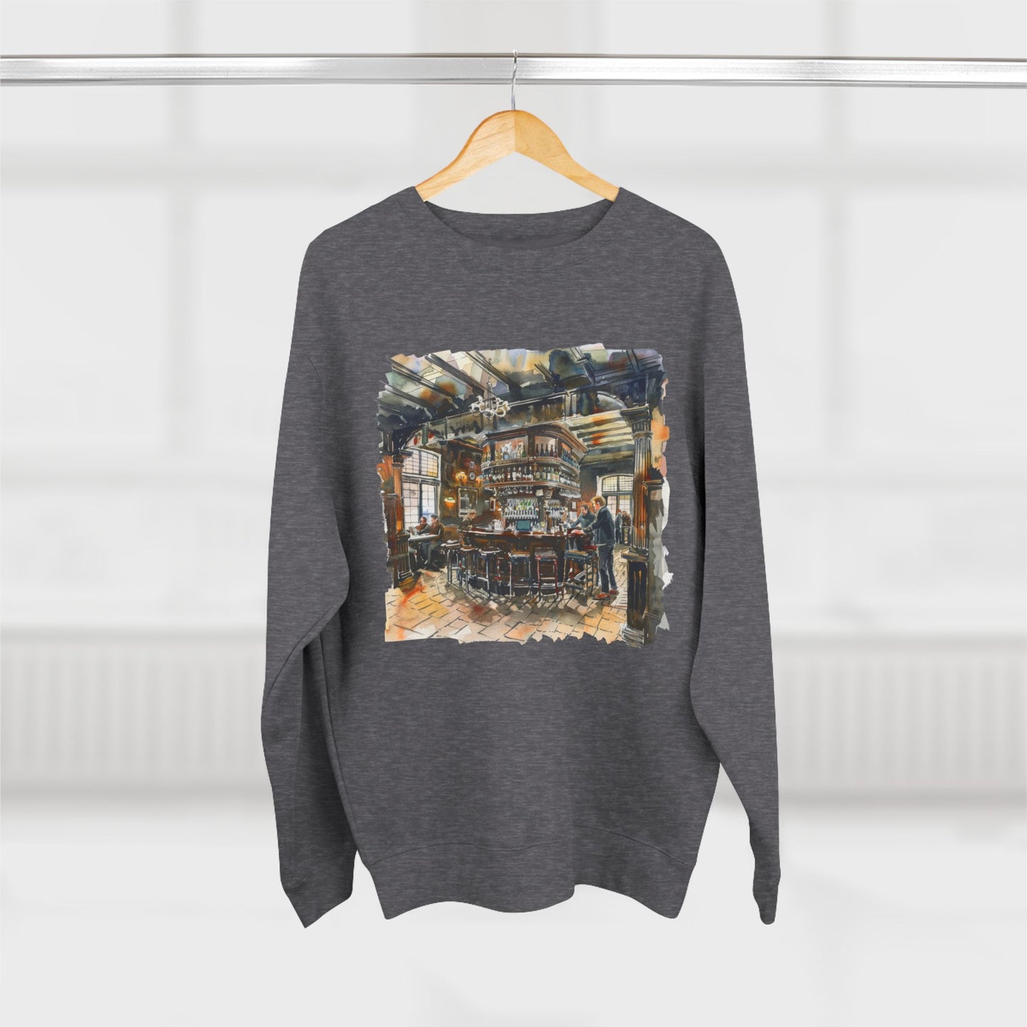 Unisex Crewneck Sweatshirt - London Pub Interior British Tavern
