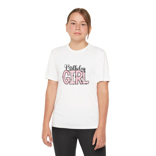 Youth Tee - Retro Boho Birthday Girl PNG for T-Shirts - Cute Celebration Shirt for Girls