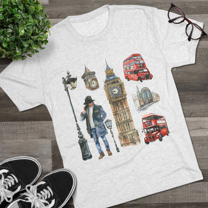 Vintage England Iconic Unisex Tri-Blend Crew Tee