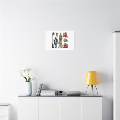 Canvas Art Print, London Skyline, Home Decor, Wall Art, Gift Idea, Travel Memories, Modern Wall Art