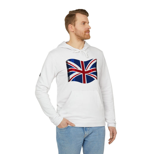 adidas Unisex Fleece Hoodie - British Pride: Heart of the Union Jack