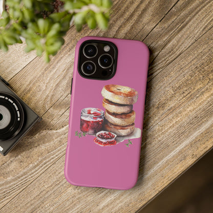Cute Bagel Phone Case, Tough Cases for Food Lovers, Unique Gifts for Foodies, Phone Accessories for Breakfast Lovers, Fun and Stylish Cases
