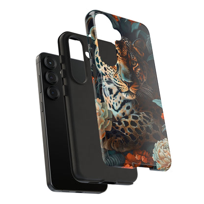 Wildlife Phone Case with Leopard Design | Tough Cases, Animal Prints, Floral Phone Cover, Gift for Nature Lovers, Unique Phone Accessories