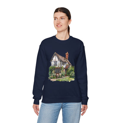 Unisex Heavy Blend™ Crewneck Sweatshirt - Streets of England - Iconic British Houses