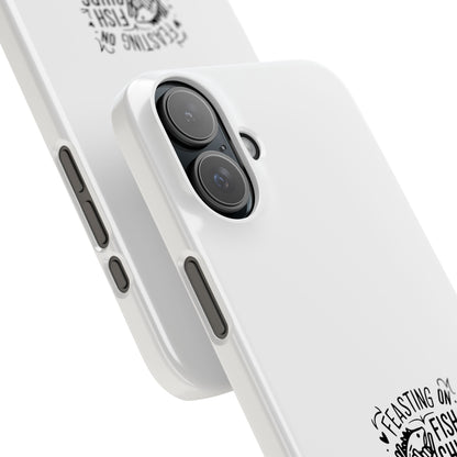 Slim Phone Case with Fish Chips London Design - Fun Gift for Foodies, Travel Lovers, UK Souvenirs, Everyday Carry, Unique Phone Accessory
