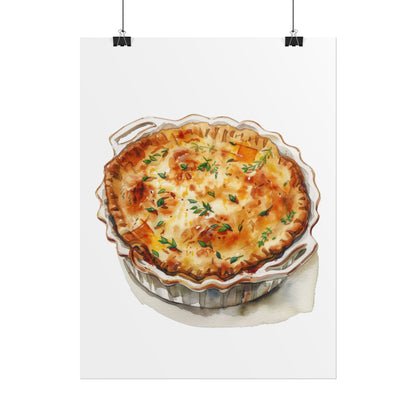 Delicious Quiche Rolled Posters for Kitchen Decor, Culinary Art, Foodie Wall Art, Gift for Chefs, Cooking Enthusiasts, Home Decor