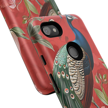 Peacock Tough Phone Case | Stylish Phone Cover, Unique Gift for Nature Lovers, Phone Accessory, Vibrant Floral Design
