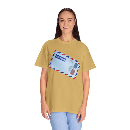 Unisex Garment-Dyed T-shirt - Vintage British Air Mail - Classic Postal Design
