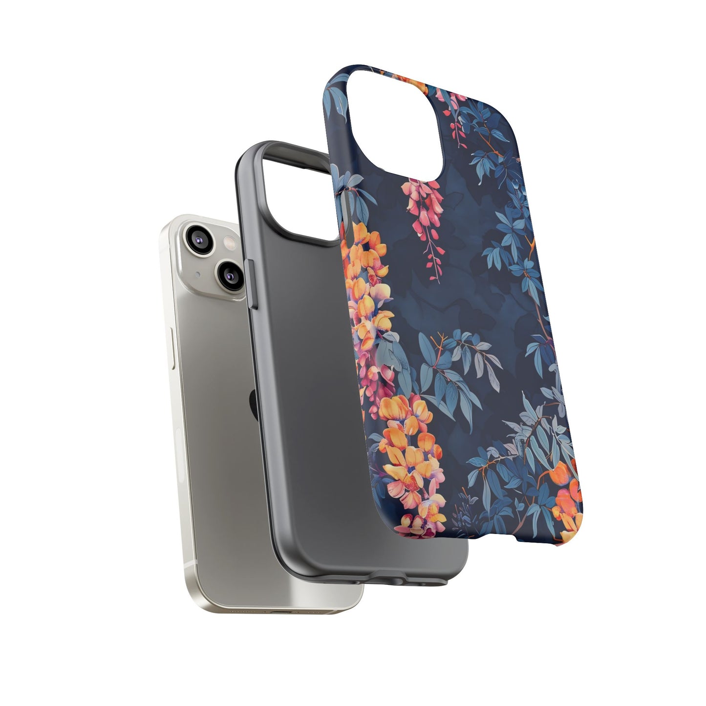 Floral iPhone Case, Tough Phone Cover, Gift for Her, Nature Lover Accessory, Spring Decor, Unique Floral Design