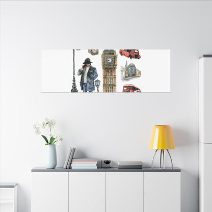 Canvas Art Print, London Skyline, Home Decor, Wall Art, Gift Idea, Travel Memories, Modern Wall Art
