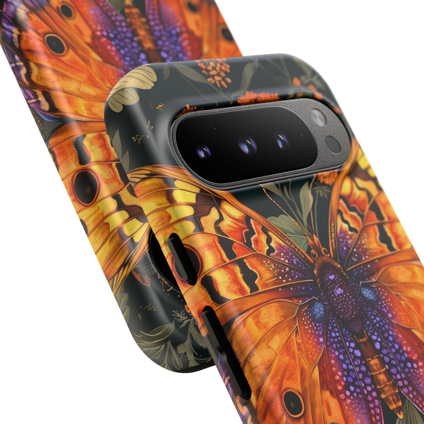 Butterfly Phone Case, Tough Cases for Nature Lovers, Vibrant Floral Design, Gift for Her, Cute Phone Accessories, Butterfly Artwork