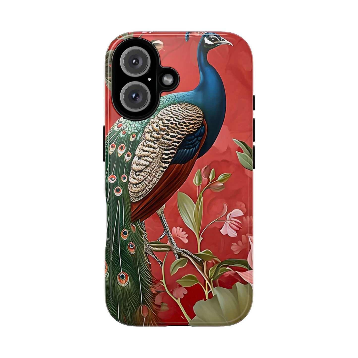 Peacock Tough Phone Case | Stylish Phone Cover, Unique Gift for Nature Lovers, Phone Accessory, Vibrant Floral Design