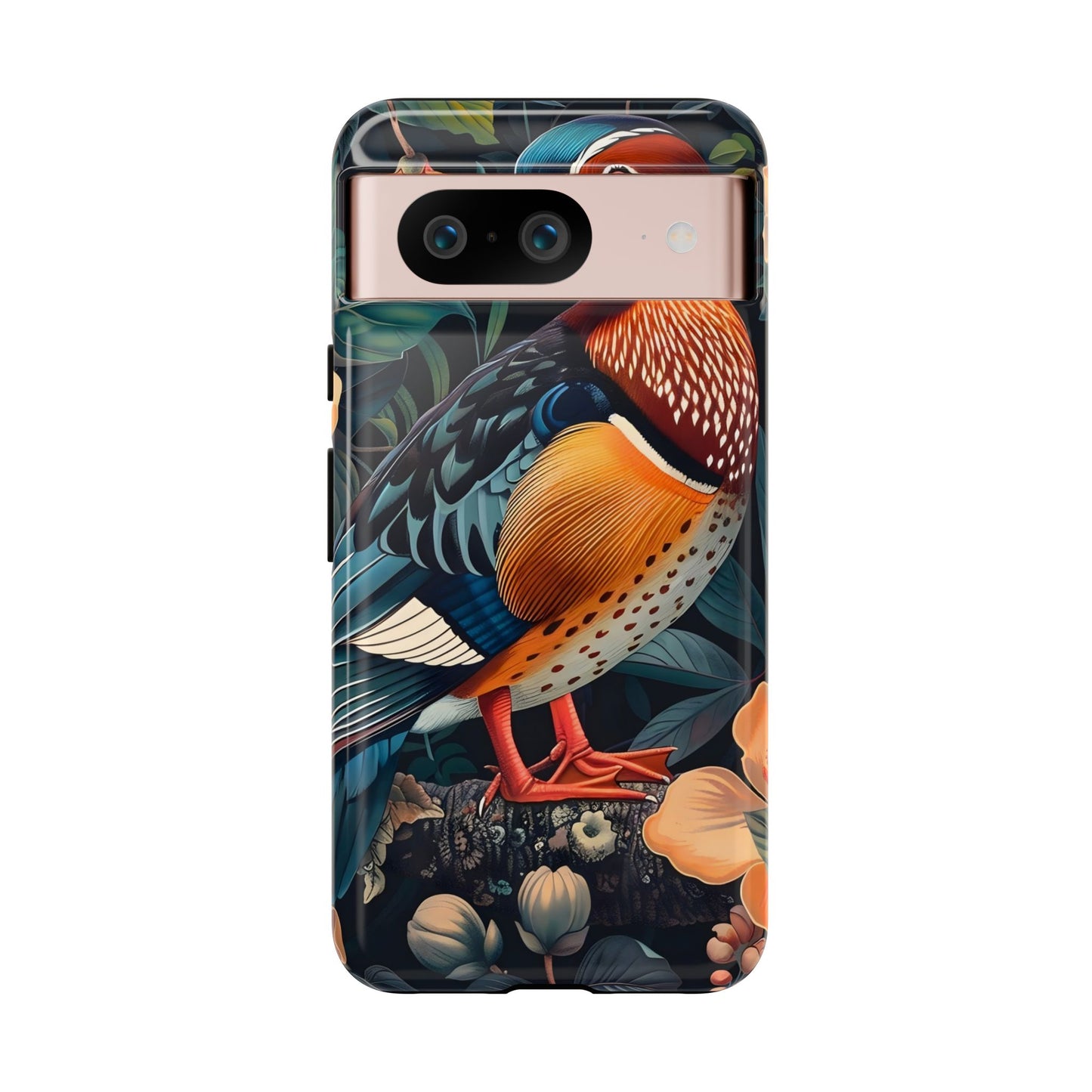 Vibrant Phone Case with Artistic Bird Design, Nature Lover Gift, Wildlife Enthusiast Accessory, Floral Tech Case, Unique Mobile Cover