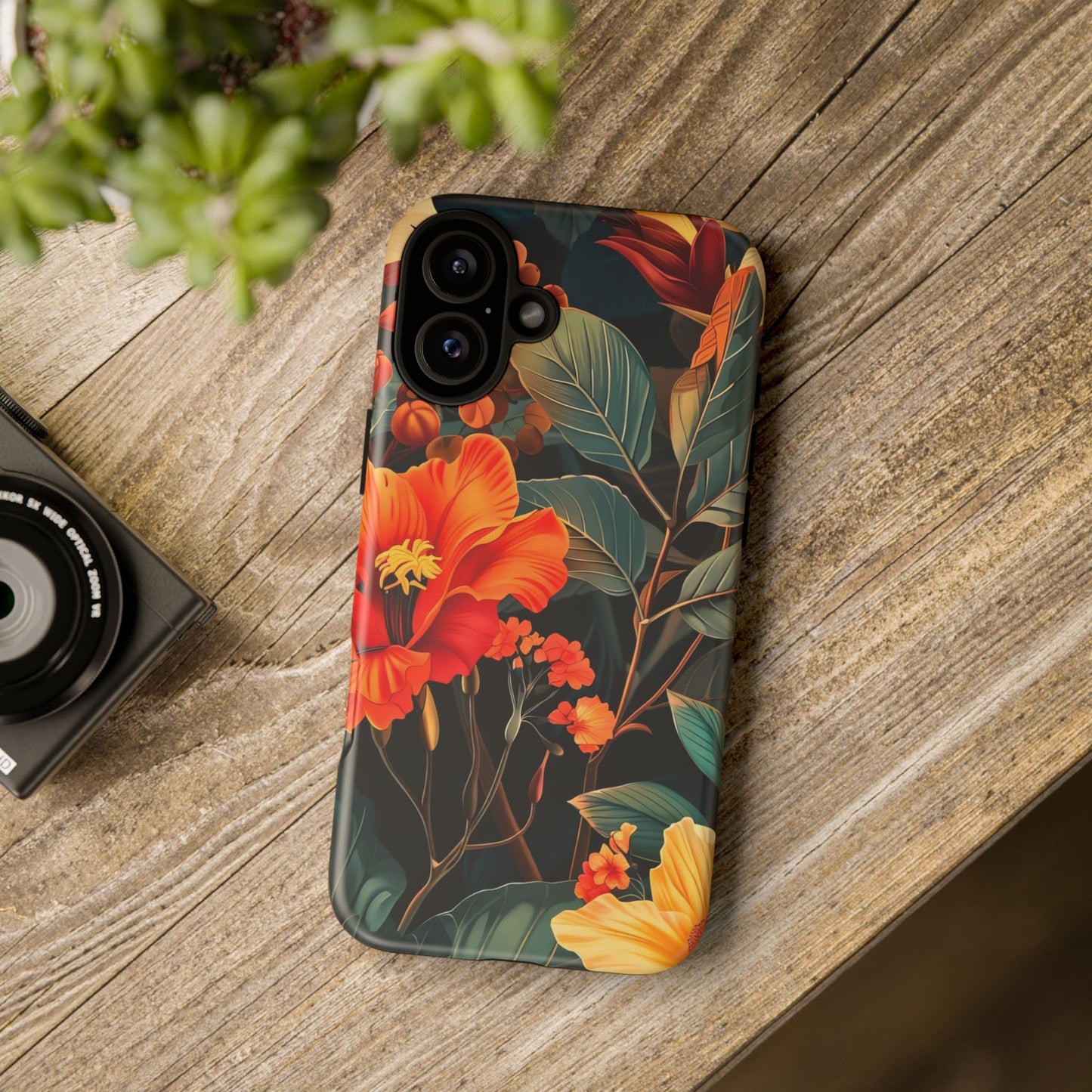 Tough Floral Phone Case | Tropical Vibe, Gift for Nature Lovers, Summer Beach Accessory, Floral Pattern, Trendy Phone Accessories