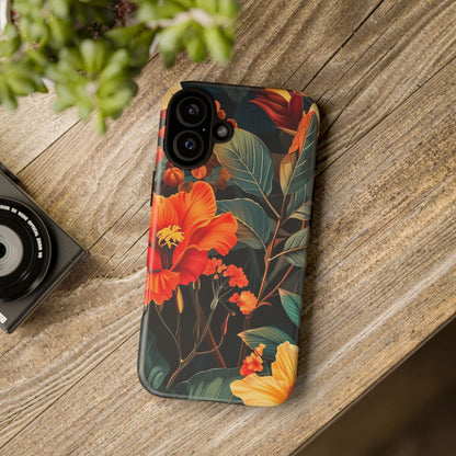 Tough Floral Phone Case | Tropical Vibe, Gift for Nature Lovers, Summer Beach Accessory, Floral Pattern, Trendy Phone Accessories
