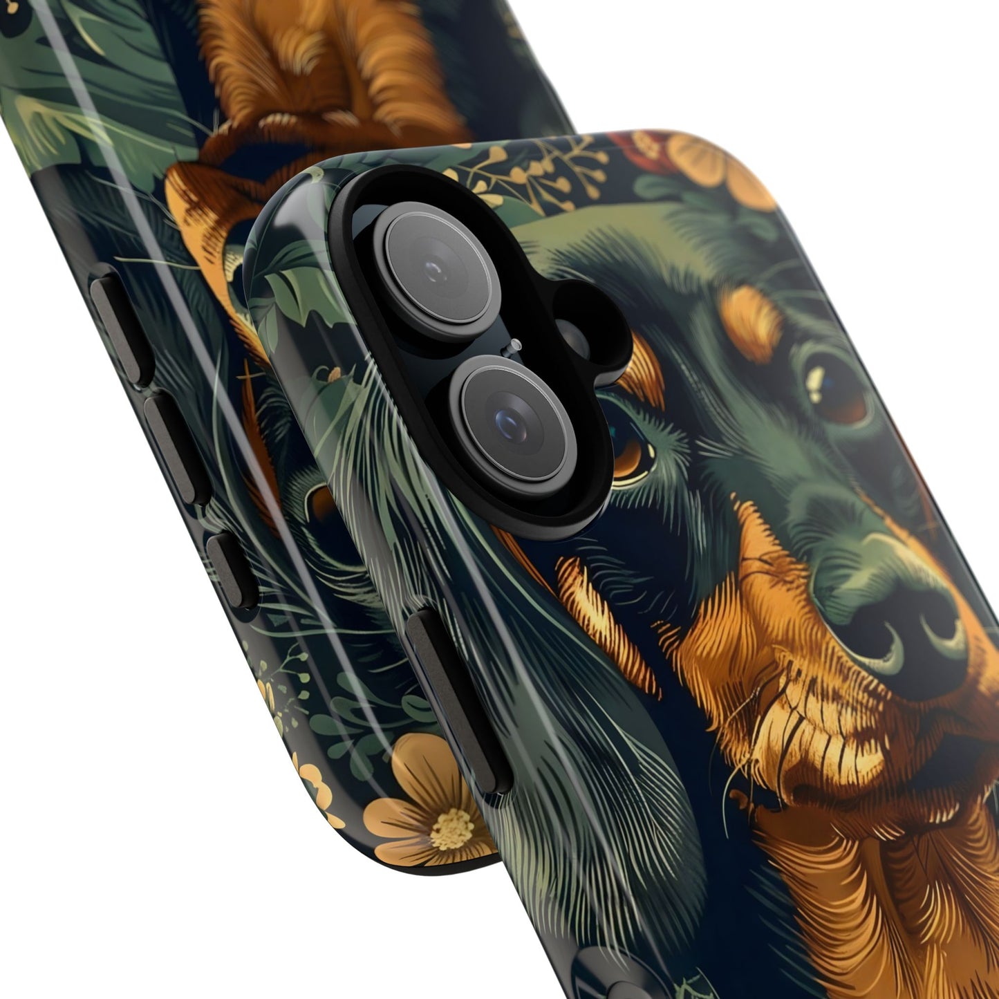 Dachshund Phone Case, Floral Pet Phone Cover, Dog Lover Gift, Tough Phone Case, Custom Dachshund Design, Unique Dog Owner Accessory