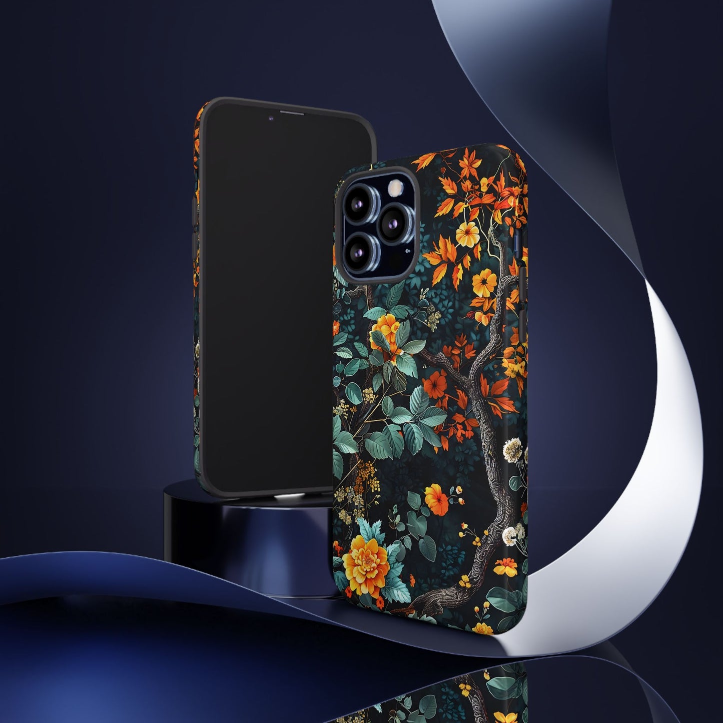 Floral Phone Case | Tough Cases, Protective Cover, Gift for Her, Autumn Vibes, Floral Phone Accessory, Unique Design